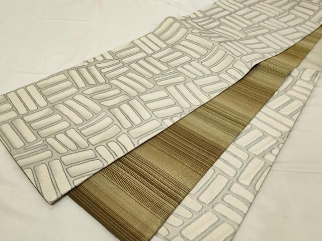 平和屋着物 両面 六通柄袋帯 吉祥文 金銀糸 正絹 dy