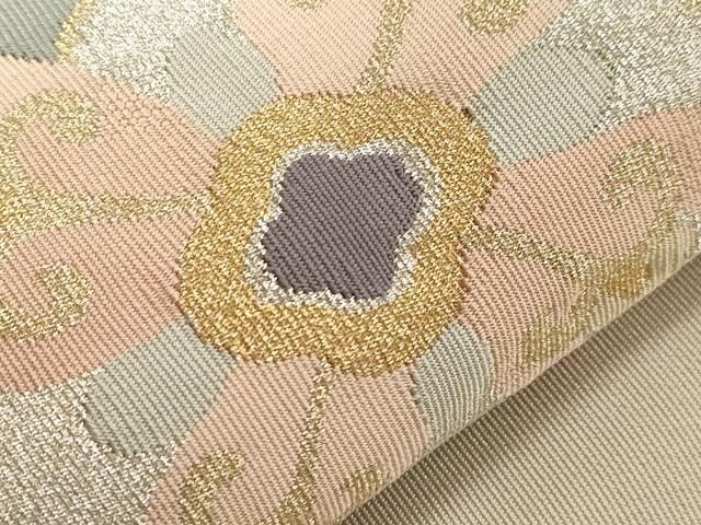  平和屋着物 爪搔き本綴れ 八寸名古屋帯 正倉院花文 金銀糸 正絹 dy 名古屋帯 帯