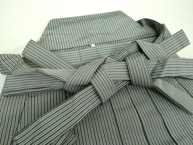  平和屋着物 男性 馬乗袴 縞 正絹 ps 袴 着物 浴衣