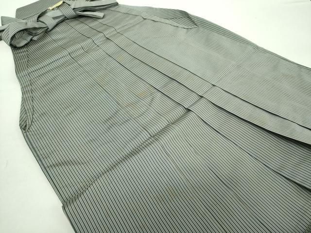 平和屋着物 男性 馬乗袴 縞 正絹 ps