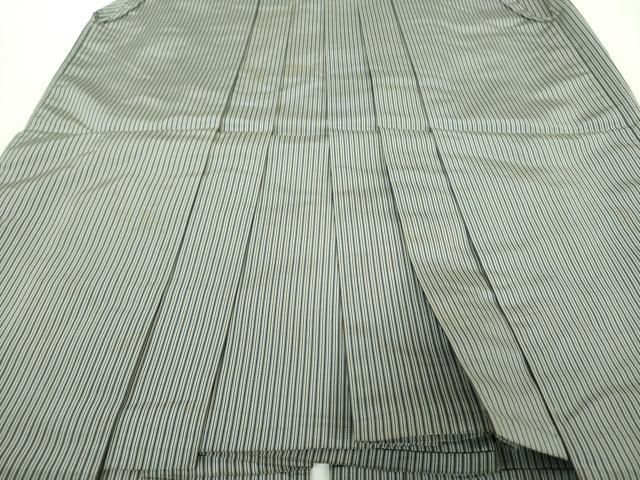 平和屋着物 男性 馬乗袴 縞 正絹 ps