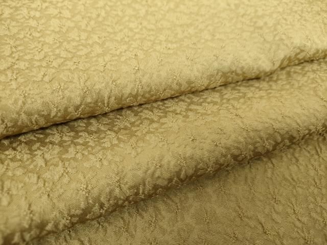 平和屋着物 上質な色無地 小花地紋 榛色 正絹 ps