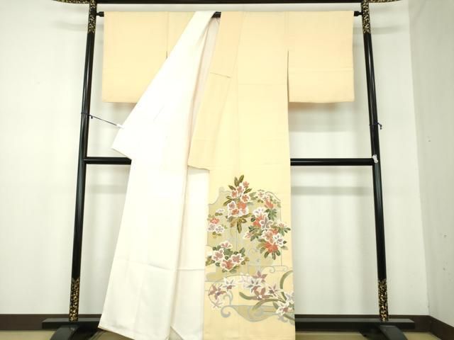 平和屋着物 豪華色留袖 刺繍 草花文 金彩 正絹 ps