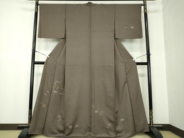 平和屋着物 訪問着 竹屋町刺繍 総刺繍 鳥丸文 鱗文 金銀糸 正絹 ps