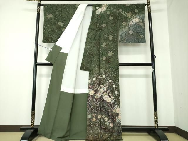 平和屋着物 越後十日町の一流染匠 桐屋 翠山工房 訪問着 絞り 辻が花 暈し染め 正絹 ps