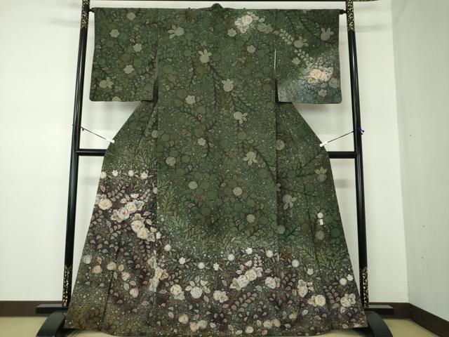 平和屋着物○越後十日町の一流染匠 桐屋・翠山工房 訪問着 辻が花 絞り