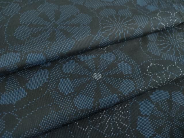 平和屋着物 本場大島紬 7マルキ 源氏車 正絹 ps