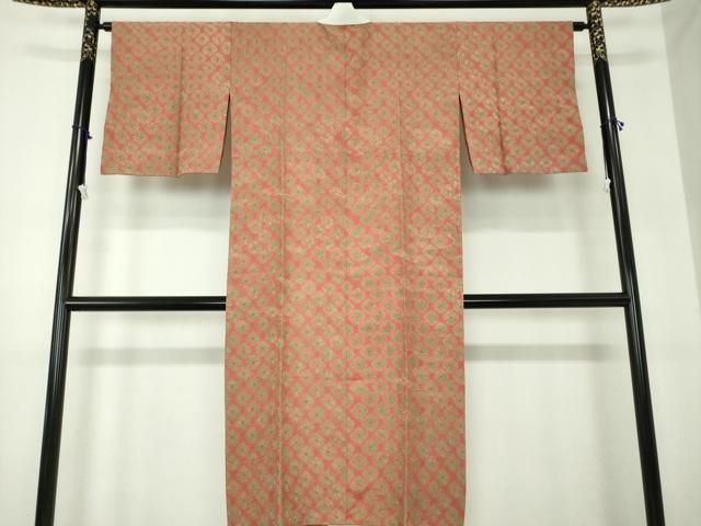 平和屋着物 上質な長襦袢 無双仕立て 総蜘蛛絞り 雲取り麻の葉地紋 正絹 ps