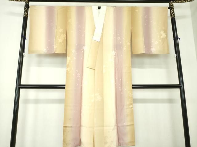 平和屋着物 上質な長襦袢 袷 流水桜地紋 暈し染め さが美扱い 正絹 ps