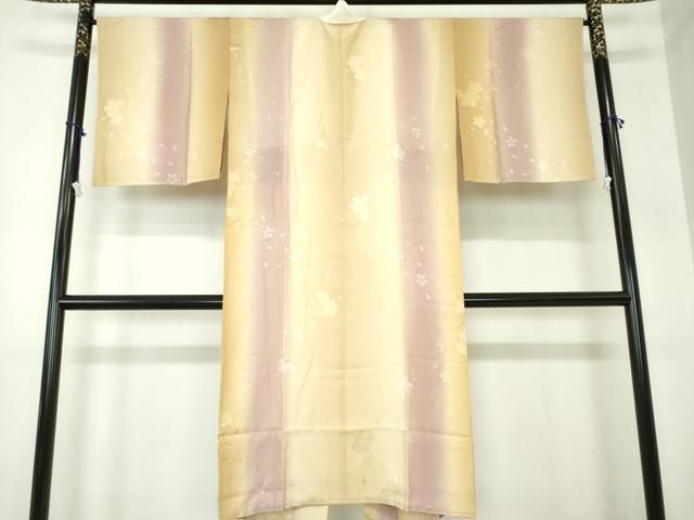 平和屋着物 上質な長襦袢 袷 流水桜地紋 暈し染め さが美扱い 正絹 ps