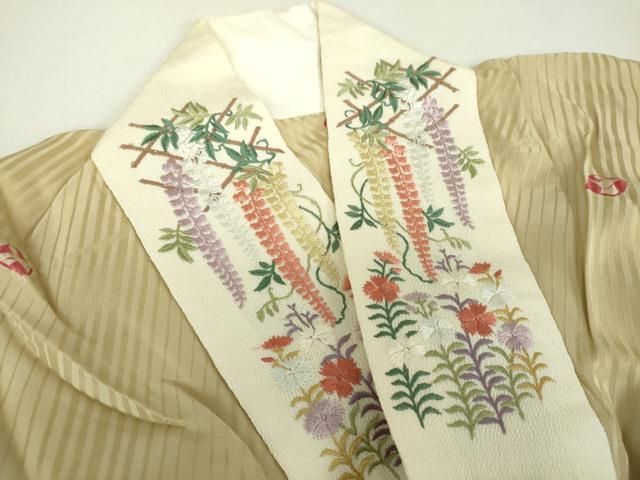 半衿刺繍 総絞り