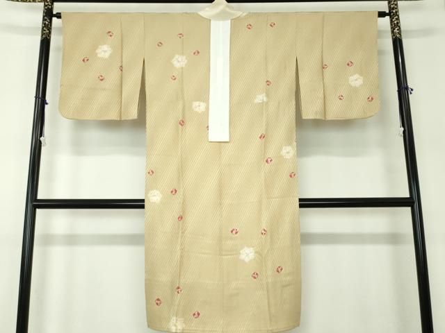 平和屋着物 上質な長襦袢 無双仕立て 半衿刺繍 総絞り 舞花文 正絹 ps