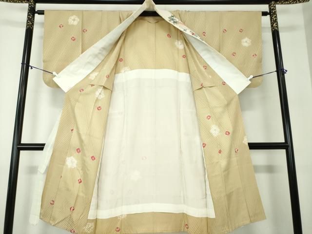  平和屋着物 上質な長襦袢 無双仕立て 半衿刺繍 総絞り 舞花文 正絹 ps 長襦袢 長襦袢 半襦袢