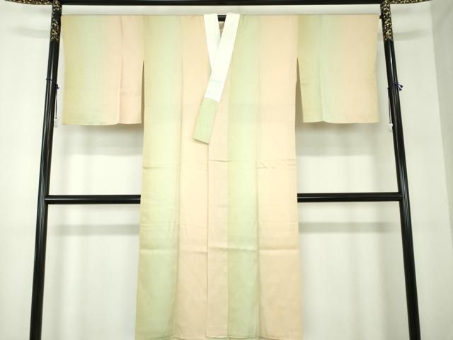 平和屋着物 上質な長襦袢 袷 鱗地紋 暈し染め 正絹 ps