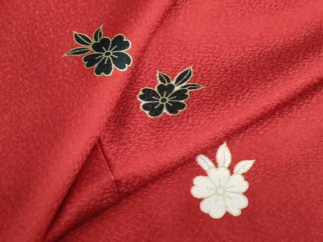 平和屋着物○小振袖 二尺袖 舞花文 金彩 洗える着物 DAAZ7670ud - メルカリ