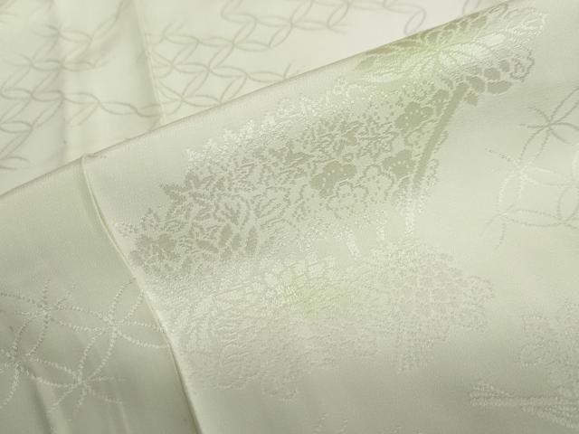 無双仕立て 扇面草花地紋