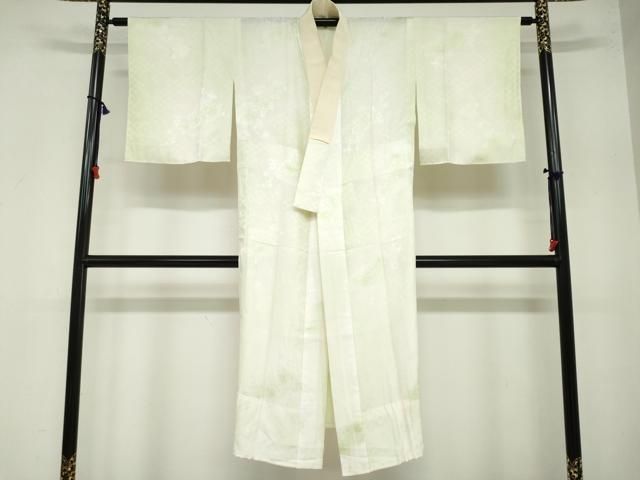 平和屋着物 長襦袢 無双仕立て 扇面草花地紋 暈し染め やまと誂製 正絹 ud