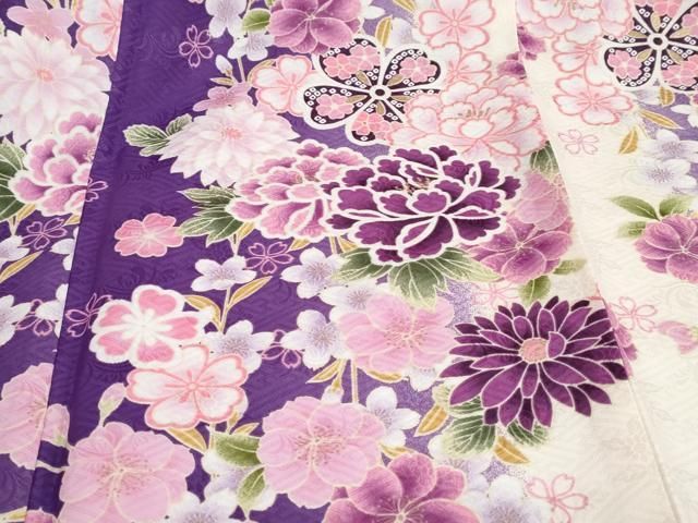 平和屋着物○H・L（アッシュエル） HENRI-LUC CHAPUIS 小振袖 二尺袖