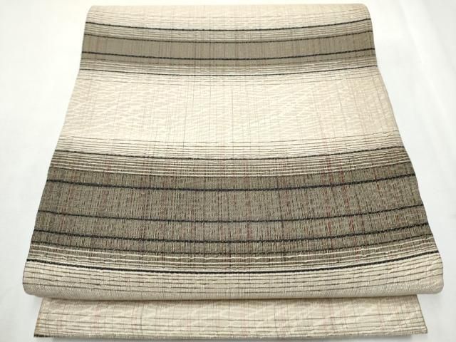 平和屋着物 両面 全通柄袋帯 流線文 金糸 正絹 hy