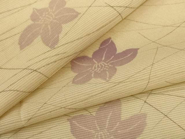 平和屋着物 夏物 小紋 絽 舞花文 正絹 jd