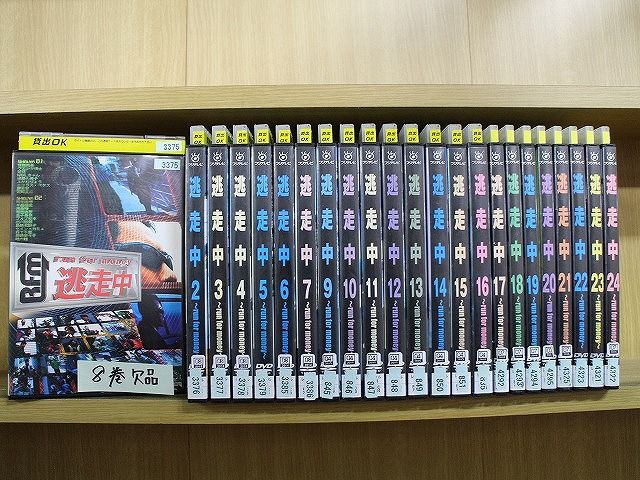 DVD 逃走中 run for money 1～24巻(8巻欠品) 23本セット ※ケース無し
