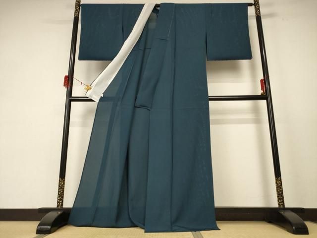 平和屋着物 夏物 色無地 絽 百入茶色 反端付き 正絹 jd