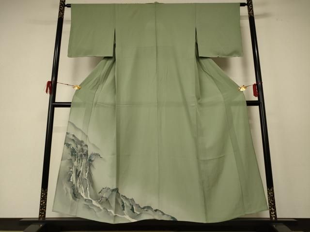 平和屋着物 夏物 色留訪問着 絽 風景文 暈し染め 正絹 jd