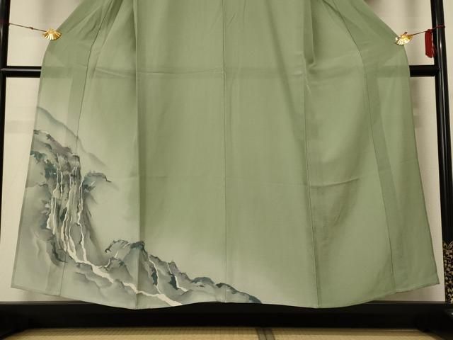  平和屋着物 夏物 色留訪問着 絽 風景文 暈し染め 正絹 jd 訪問着 付け下げ 着物