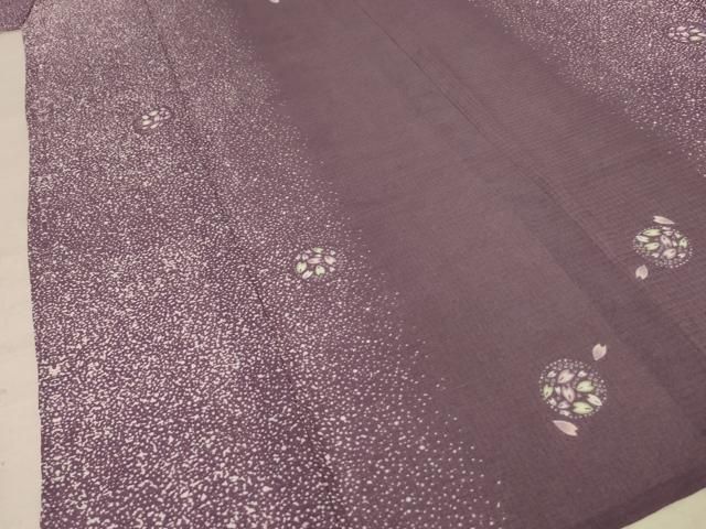  平和屋着物 夏物 小紋 紗 桜丸文 洗える着物 jd 小紋 着物