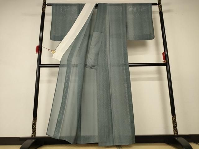 平和屋着物 夏物 色無地 紗 豆がら茶色 正絹 jd