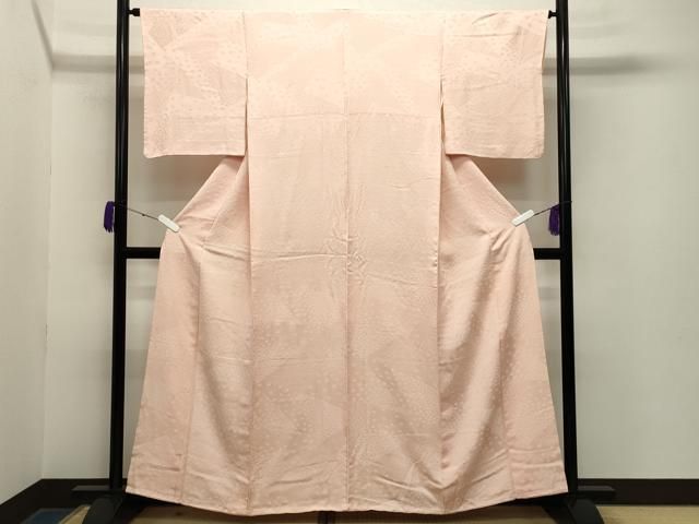 平和屋着物 上質な色無地 切嵌花地紋 人色 大丸扱い 正絹 gh