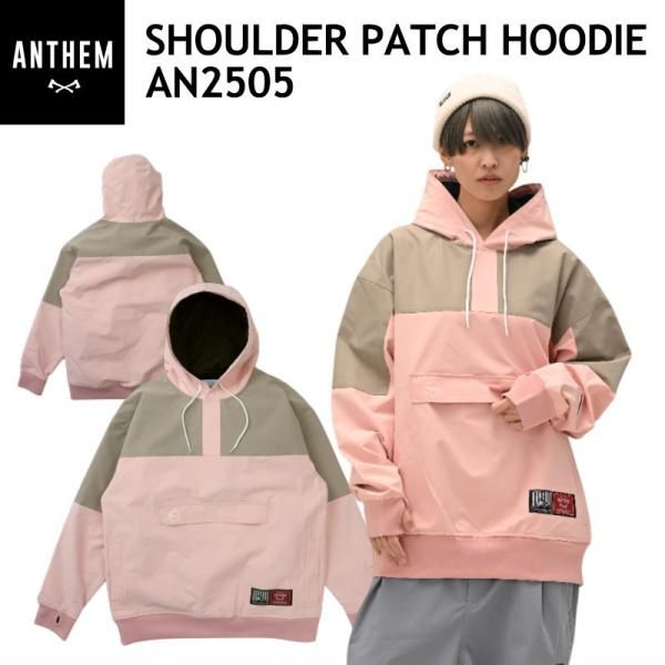 Lｻｲｽﾞ 25-26 ANTHEM SHOULDER PATCH HOODIE カラー:BRIGHT PINK AN2505