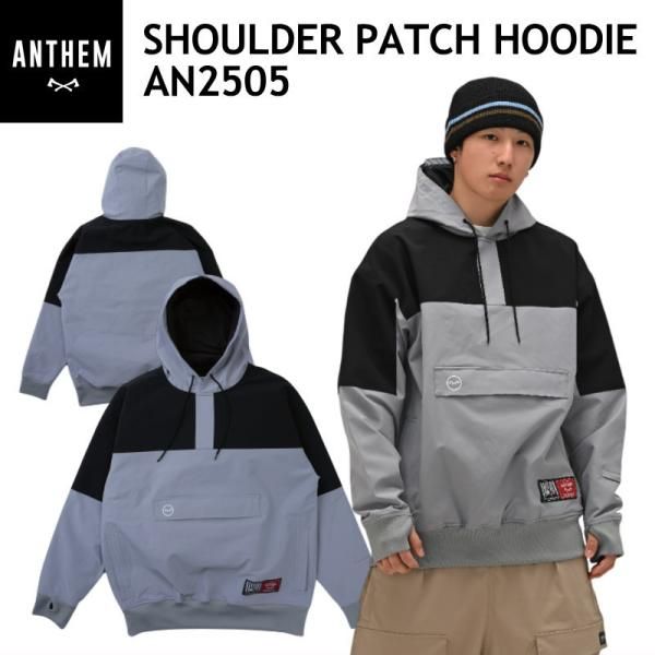 ☆ Mｻｲｽﾞ 25-26 ANTHEM SHOULDER PATCH HOODIE カラー:BLUE GRAY
