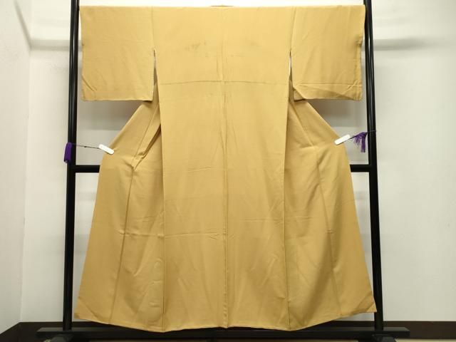 平和屋着物 上質な色無地 玉蜀黍色 正絹 gh