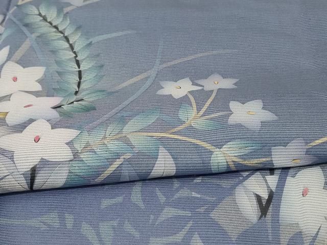  平和屋着物 夏物 訪問着 絽 草花文 正絹 jd 訪問着 付け下げ 着物