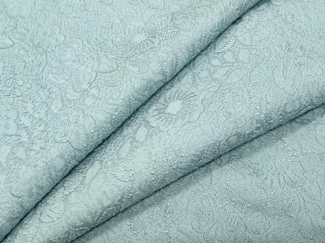 平和屋着物 上質な色無地 辻が花地紋 秘色色 正絹 gh