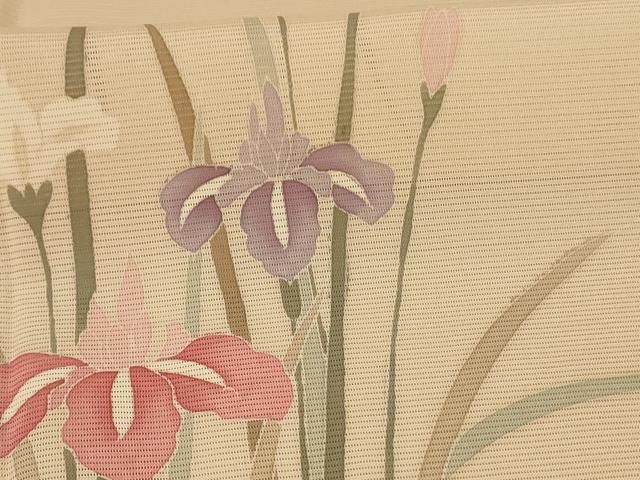 平和屋着物＊夏物 訪問着 絽 流水草花文 暈し染め 正絹 逸品