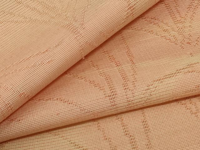 平和屋着物 夏物 小紋 紗 草葉文 暈し染め 正絹 jd