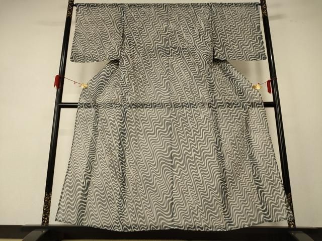 平和屋着物 夏物 小紋 紗 流水文 jd