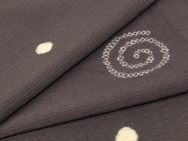 平和屋着物 夏物 小紋 絽 絞り 渦 正絹 jd