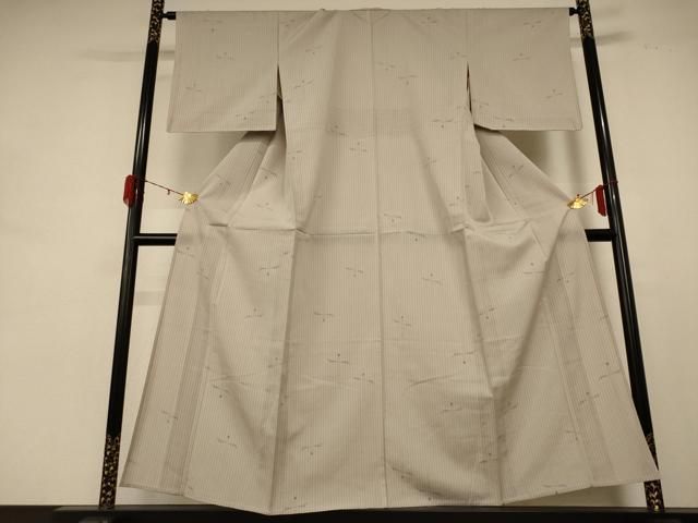 平和屋着物 上質な小紋 単衣 草花文 正絹 jd