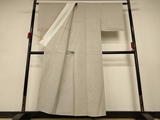  平和屋着物 上質な小紋 単衣 草花文 正絹 jd 小紋 着物