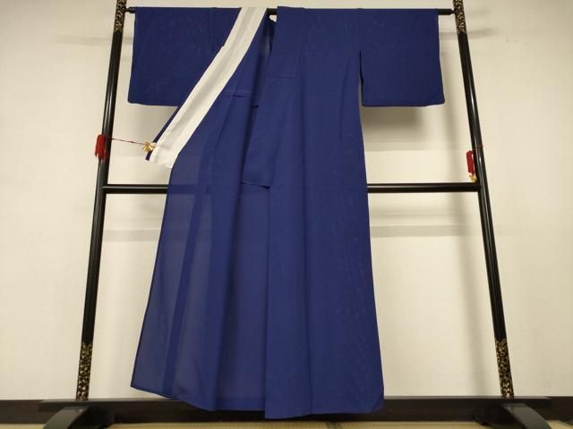 平和屋着物 夏物 色無地 絽 留紺色 正絹 jd