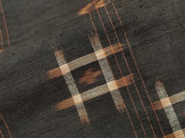 平和屋着物○国指定重要無形文化財 本場久米島紬 手織 道中着セット 泥