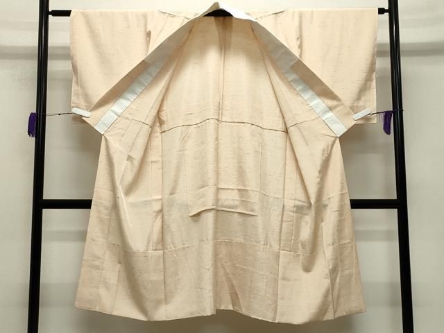 平和屋着物 長襦袢 無双仕立て ぜんまい紬 草木染 霞文 証紙付き 正絹 gh