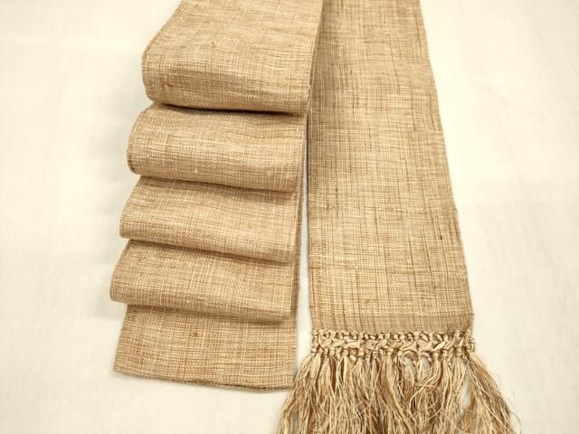 平和屋着物本場筑前博多織　男性　角帯　西村織物謹製　霞文　証紙付き　正絹　逸品　DABA0648cm