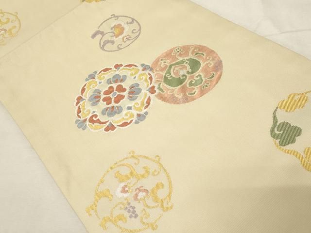 平和屋着物 西陣 川島織物 九寸開き名古屋帯 正倉院更紗花丸文 正絹 dy