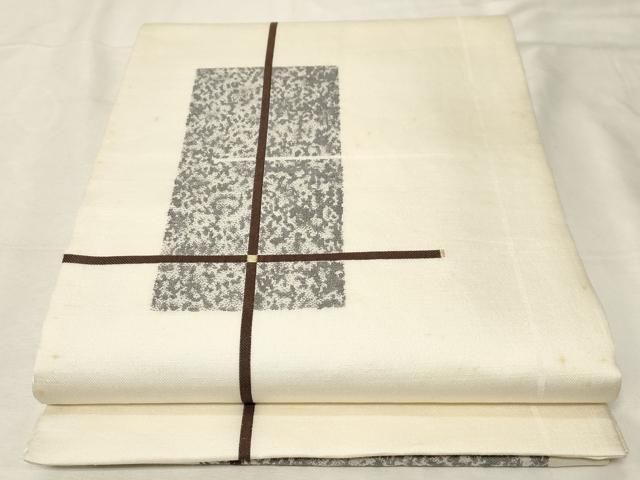 平和屋着物 西陣 勝山織物謹製 六通柄袋帯 紬地 吉祥文 金糸 工芸染織小いけ扱い 正絹 dy 袋帯 帯 着物