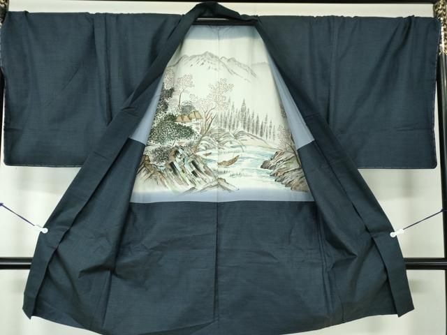 平和屋着物○男性 本場大島紬 アンサンブル キングサイズ 長羽織 100