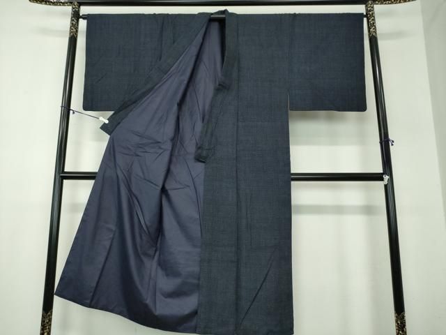 平和屋着物●男性　結城紬　アンサンブル　80亀甲　総詰め　正絹　逸品　DAAY1955ps 平和屋着物○男性 結城紬 アンサンブル 長羽織 80亀甲 総詰め 正絹